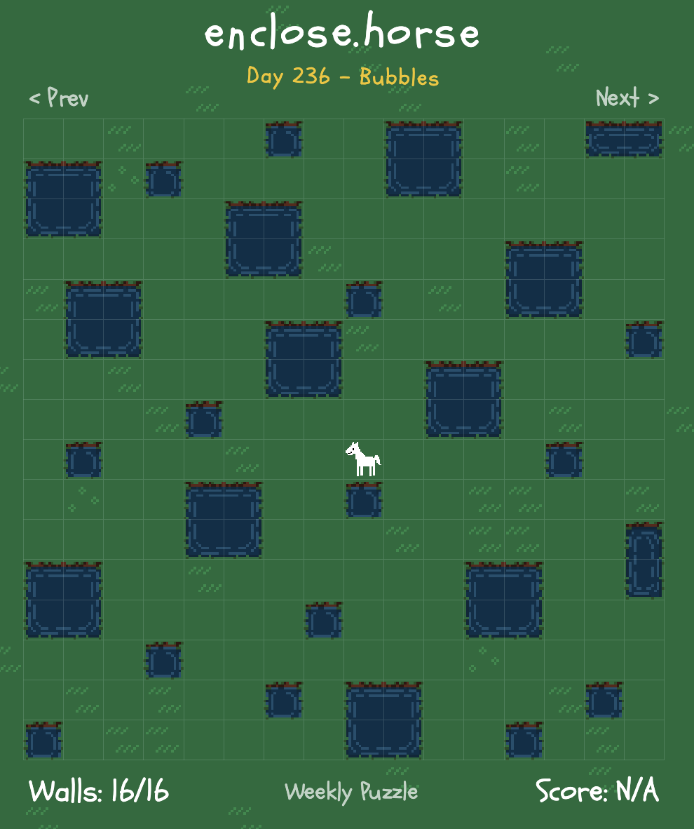 An enclose.horse daily puzzle
